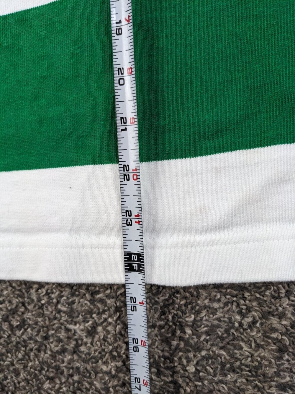 Barbarian Rugby Wear Bushmills Whiskey L/S Embroidered Green Striped Mens Small - Picture 12 of 13